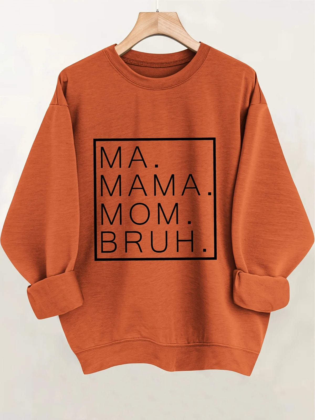 Women's Autumn and Winter Loose Casual Comfortable Letter Printed Thick Long-Sleeved Round Neck Hoodie Pullover
