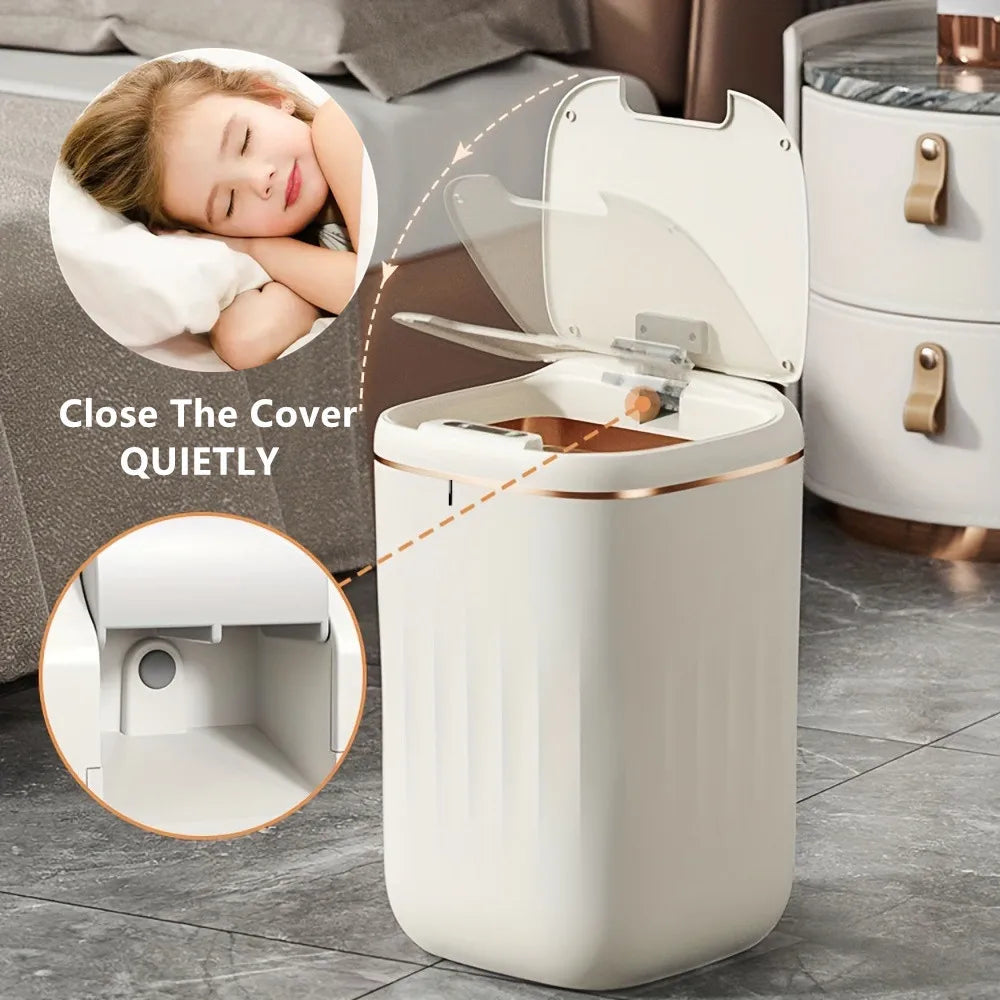 Large Rechargeable Touchless Smart Trash Can - 2022L Kitchen  Living Room Garbage Bin
