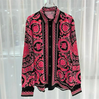 2025 Spring and Summer New Fashion Digital Printing Men's Short Sleeve Shirt High Quality Comfortable Lightweight Fabric