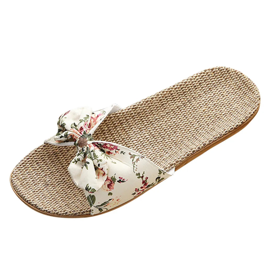 New Summer Ladies Slippers Outdoor Beach Sandals Bohemian Ethnic Style Handmade Espadrilles Platform Slippers Flip Flops Women