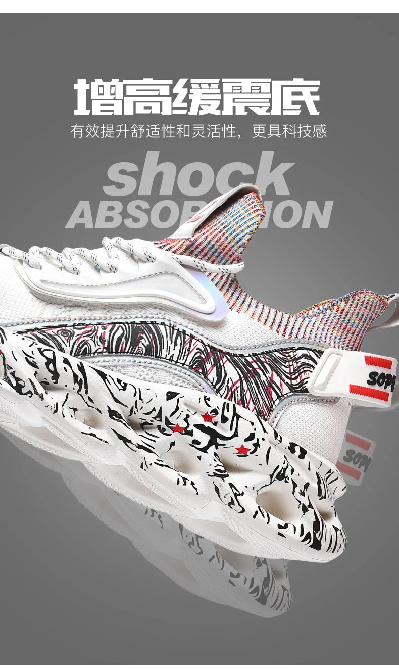 Men Casual Sneakers - Luxury Breathable Trainers Slip-On Running Shoes