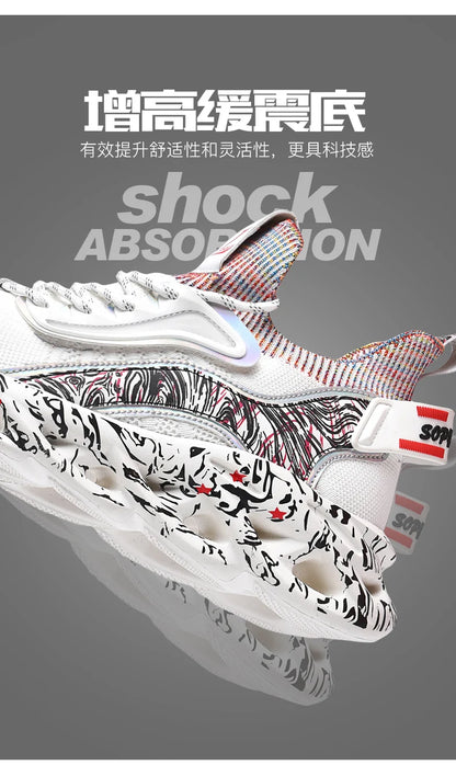 Men Casual Sneakers - Luxury Breathable Trainers Slip-On Running Shoes