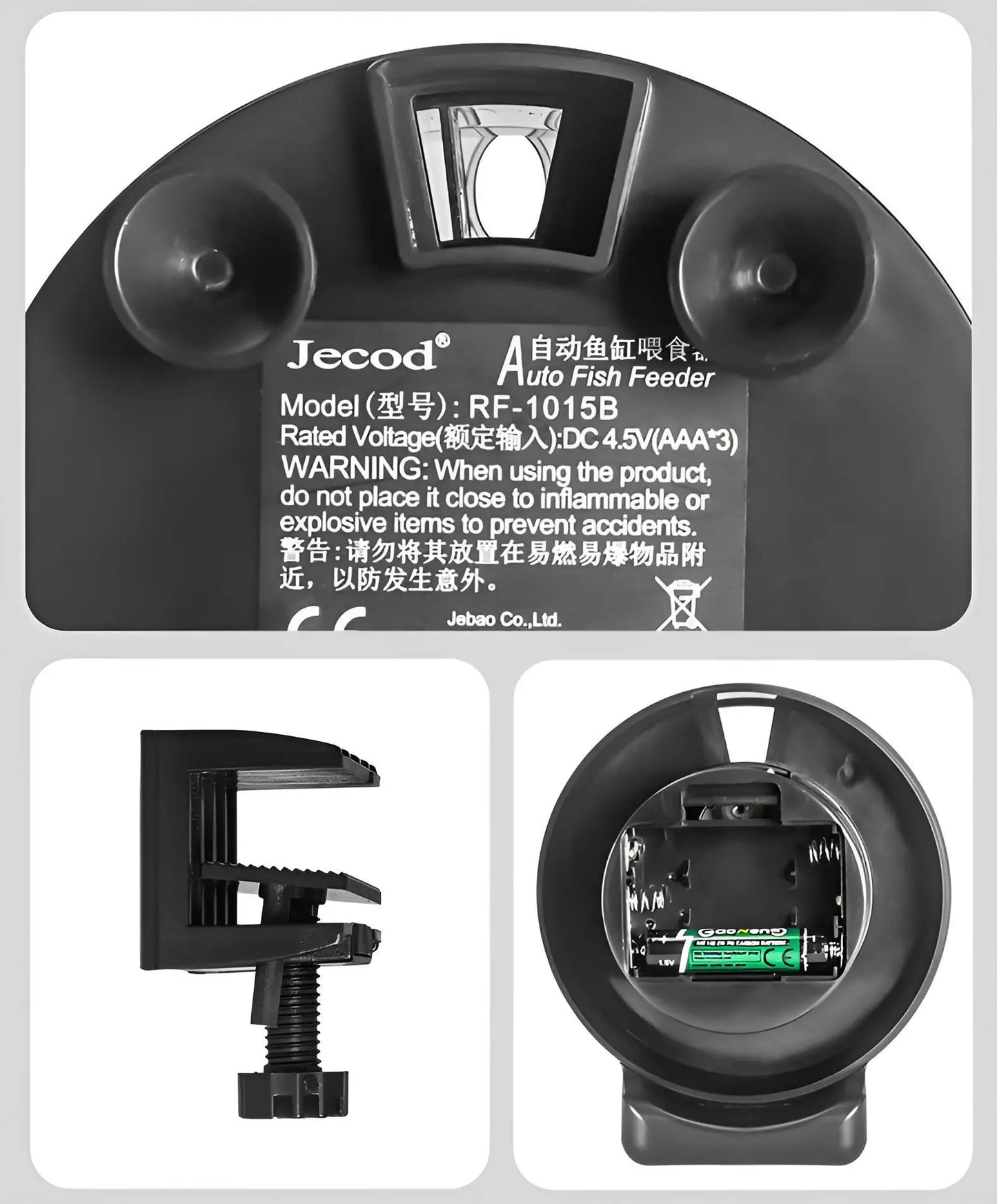 Automatic Fish Feeder｜Dual Moisture-Proof Bins｜100ml Capacity｜Precise Timing｜Anti-Jam Multi-Feed Compatible｜Easy to Clean