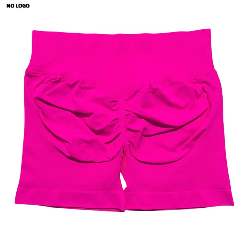 Women Sports Shorts - Low Waist Elastic Band Gym Biker Scrunch Fitness 4.5''