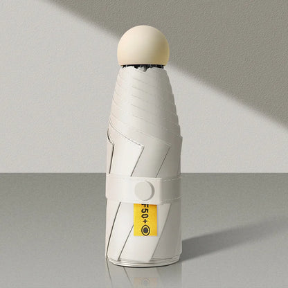 Compact Travel Mini Umbrella Uv Protection Capsule Umbrella 5 Fold Ultra Lightweight Sunshade Umbrellas Protable Manual