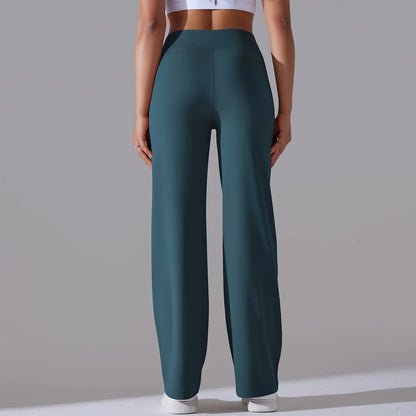 Yoga Straight Leg Sweatpant Straight Leg Women's Loose Tracksuit Pants Wide Leg Outdoor Gym Runing Casual Tracksuit Pants
