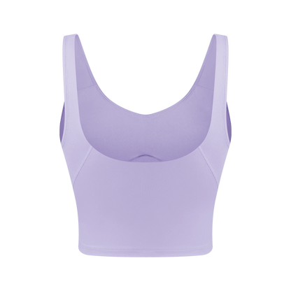 Sports Bra For Women - Breathable Yoga Crop Top With Fixed Chest Pad & U-Shaped Back