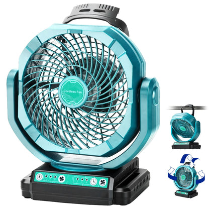 Cordless Oscillating Fan for Bosch 18V Battery, 3-Speed Jobsite Industrial Camping Fan (Battery Not Included)