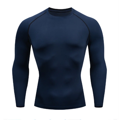 Men Sport T-Shirt – Quick Dry Compression Shirt Long Sleeve Running Top