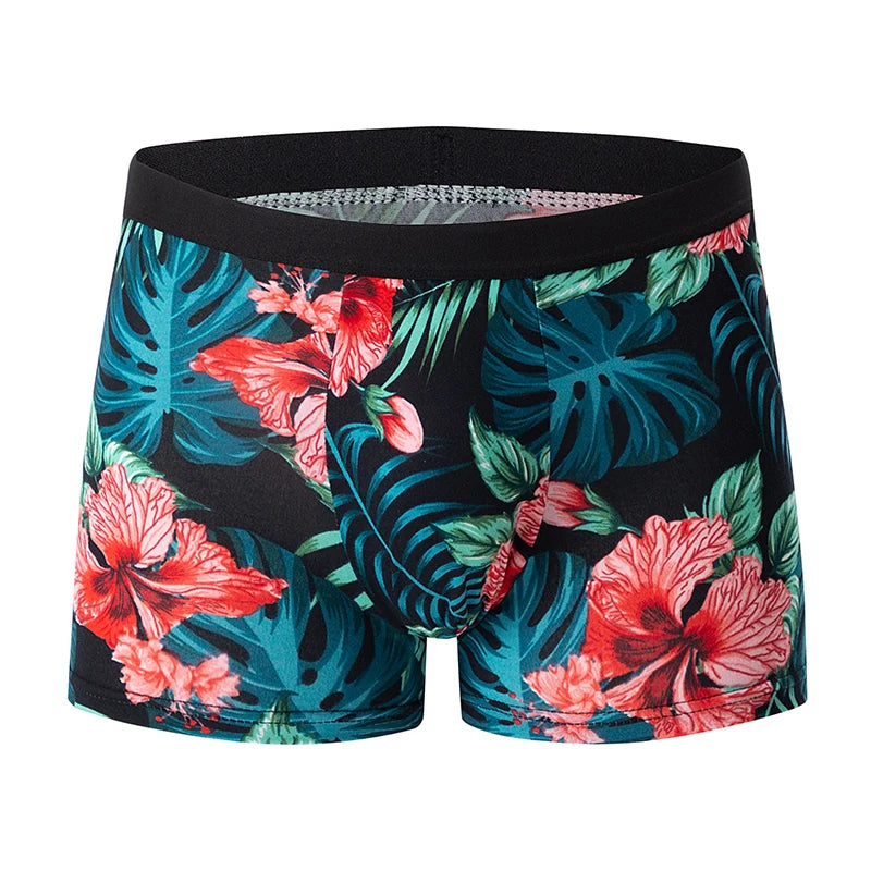 Mens 10-Piece Fashion Underwear Set - Comfortable Large Size Printed Boyshorts