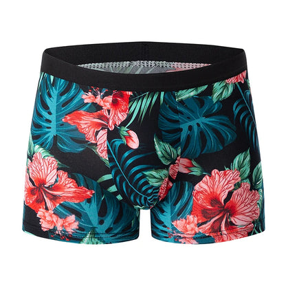 Mens 10-Piece Fashion Underwear Set - Comfortable Large Size Printed Boyshorts