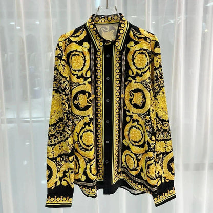 2025 Spring and Summer New Fashion Digital Printing Men's Short Sleeve Shirt High Quality Comfortable Lightweight Fabric