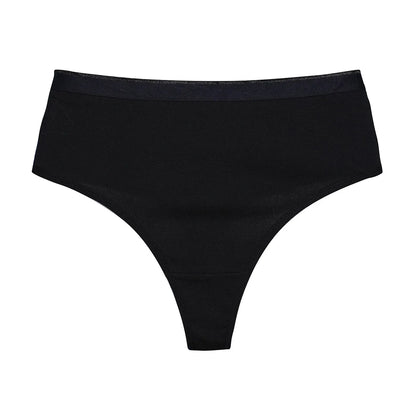 1PC Thongs Women Cotton Panties Female High Rise G-String Sexy High Leg Cut Bikini Solid Color T-back Breathable Lingerie S-L