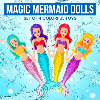 High-Quality Mermaid Diving Toys, Mermaid Bathtub Toys, Mermaid Swimming Pool Toys, Children's Boys' & Girls' Adult Swimming Pool Games