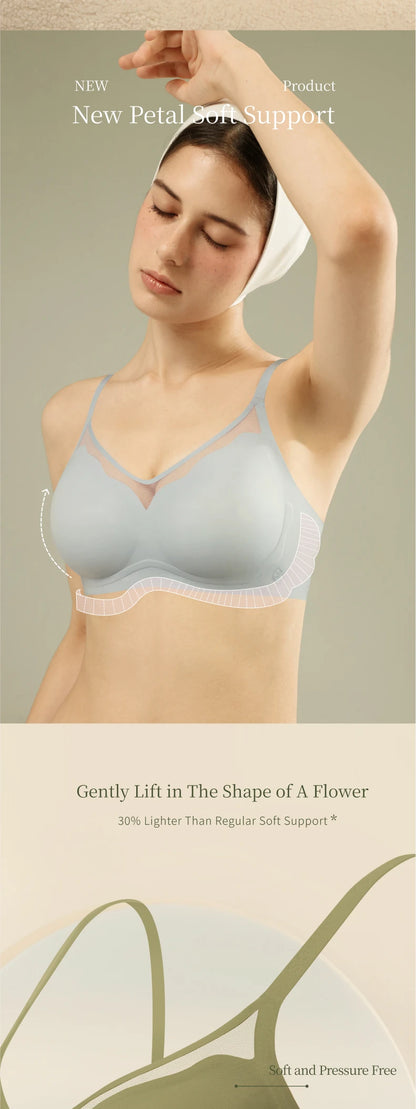 Push Up Bra Wireless Seamless Bra - Breathable Everyday Supportive Bralette
