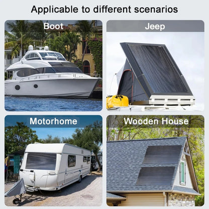 Solar Panel 220W 200W 110W 100W18V With By-Pass Diode ETFE Flexible Foldable Solar Cell 12v Battery Charger Camping RV Boat
