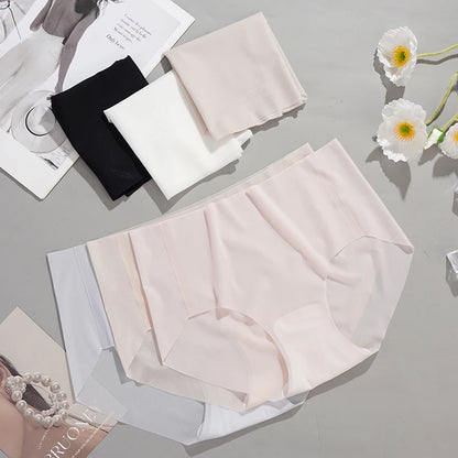 6PCS Summer Ice Silk Seamless Underwear Ladies Summer Ultra-thin Sense Quick-drying Pants Briefs Panties M-XL