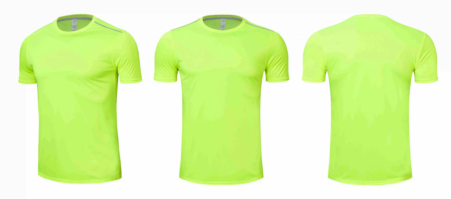 Men Women Quick Dry Short Sleeve Sport T Shirt Gym Jerseys Fitness Shirt Trainer Running T-Shirt Teenager Breathable Sportswears