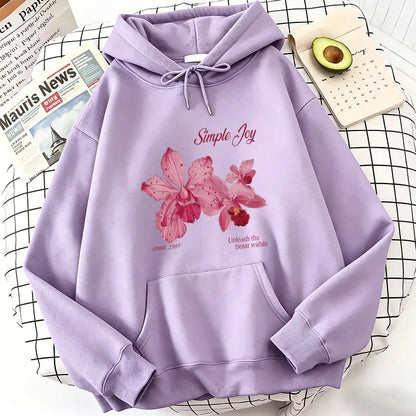 Harajuku Graphic Pullover Flower Design Hooded Sweatshirt Cute Hoody Spring Casual Hoodies Pullover Hooded Daily