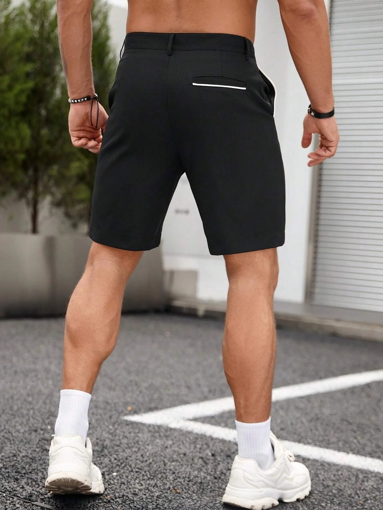 Summer Men's Lightweight Stretch Casual Golf Shorts Comfortable Knee Pants for Hiking Business Streetwear