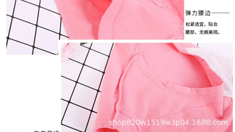 Plus Size Women's Lace Cotton Briefs 5XL 6XL Sexy Comfortable Panties for Full Figure Mature Ladies Soft Breathable Underwear