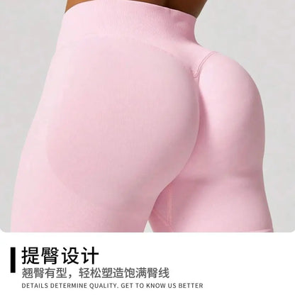 ZHEJIN Seamless Women Yoga Shorts High Waist Workout Gym Shorts Scrunch Butt Lift Biker Shorts Tummy Control Push Up Fitness