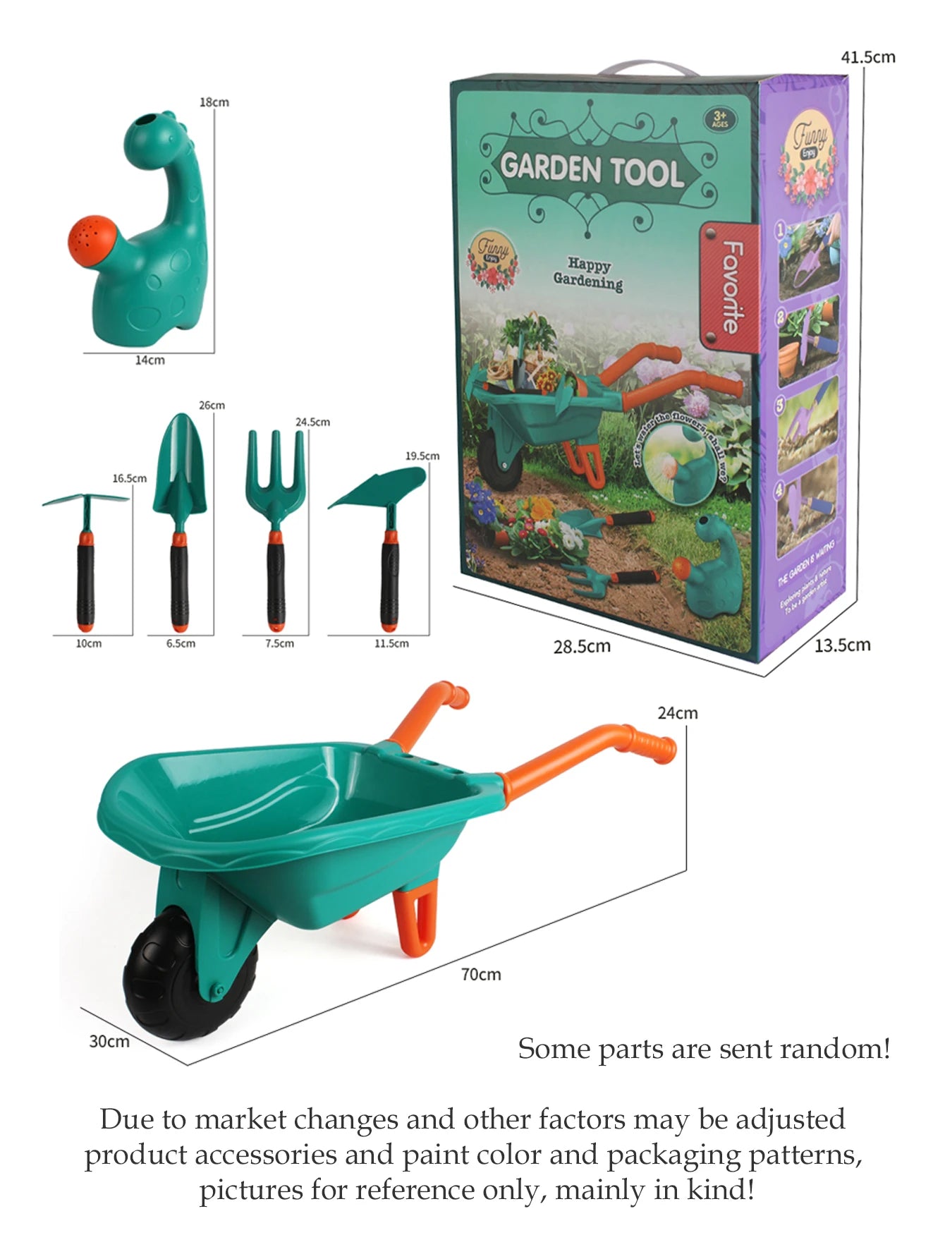 Gardening Tool Set Toys for kids, Children's Outdoor Garden Beach Cart Apron Glove Plant Flowers Tools Gifts for boys and girls