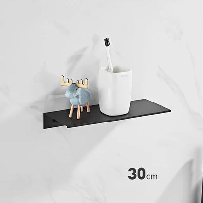 Modern Brushed Gold Bathroom Shelf - 30-50cm Wall Storage Rack