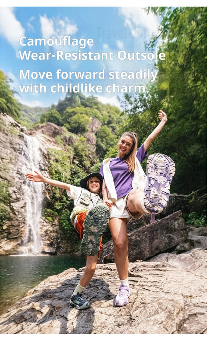 Naturehike Kids' Non-slip Lightweight Hiking Sneakers Anti-Slip Tape Walking Shoes Outdoor Travel Sneakers for River Tracing