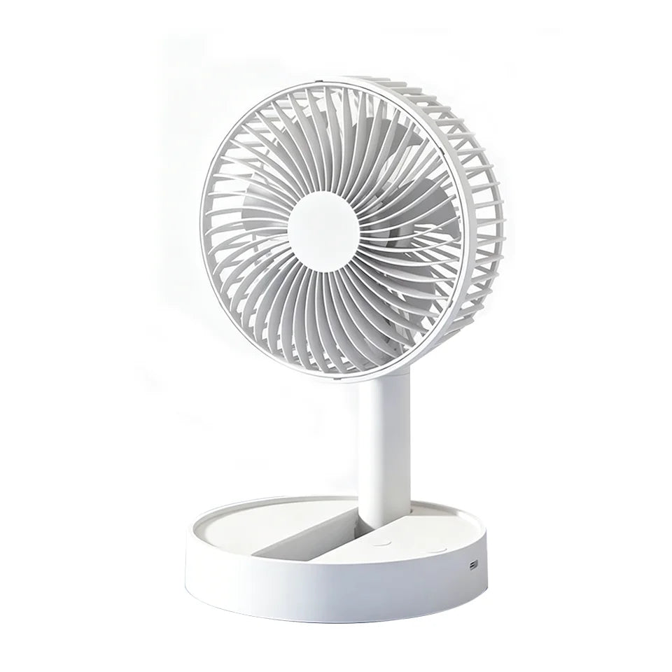 2026 New USB Foldable Fan with 4 Speeds ＆ Timing,Battery Operated Mini Fan for Bedroom, Indoor or Outdoor,Table Fan