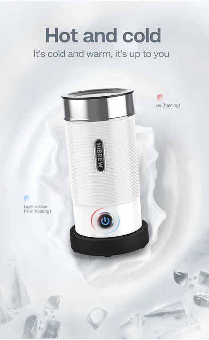 HiBREW Automatic Milk Frother  Warmer - ColdHot Latte  Cappuccino Mixer - ZOOMNSTORE