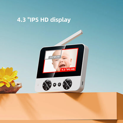 Danmini Intelligent Baby Monitor 4.3-inch IPS Color Screen Display PZT Control Night Vision Indoor Security Surveillance Camera