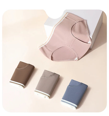 7PCS/Set Cotton Women Panties Breathable Underwear Week Pants Girls Briefs Solid Panty Underpants Sexy Low Waist Female Lingerie