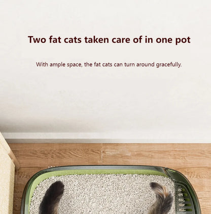 Large Capacity Cat Litter Box - Anti-Splash Plastic Cat Toilet - ZOOMNSTORE