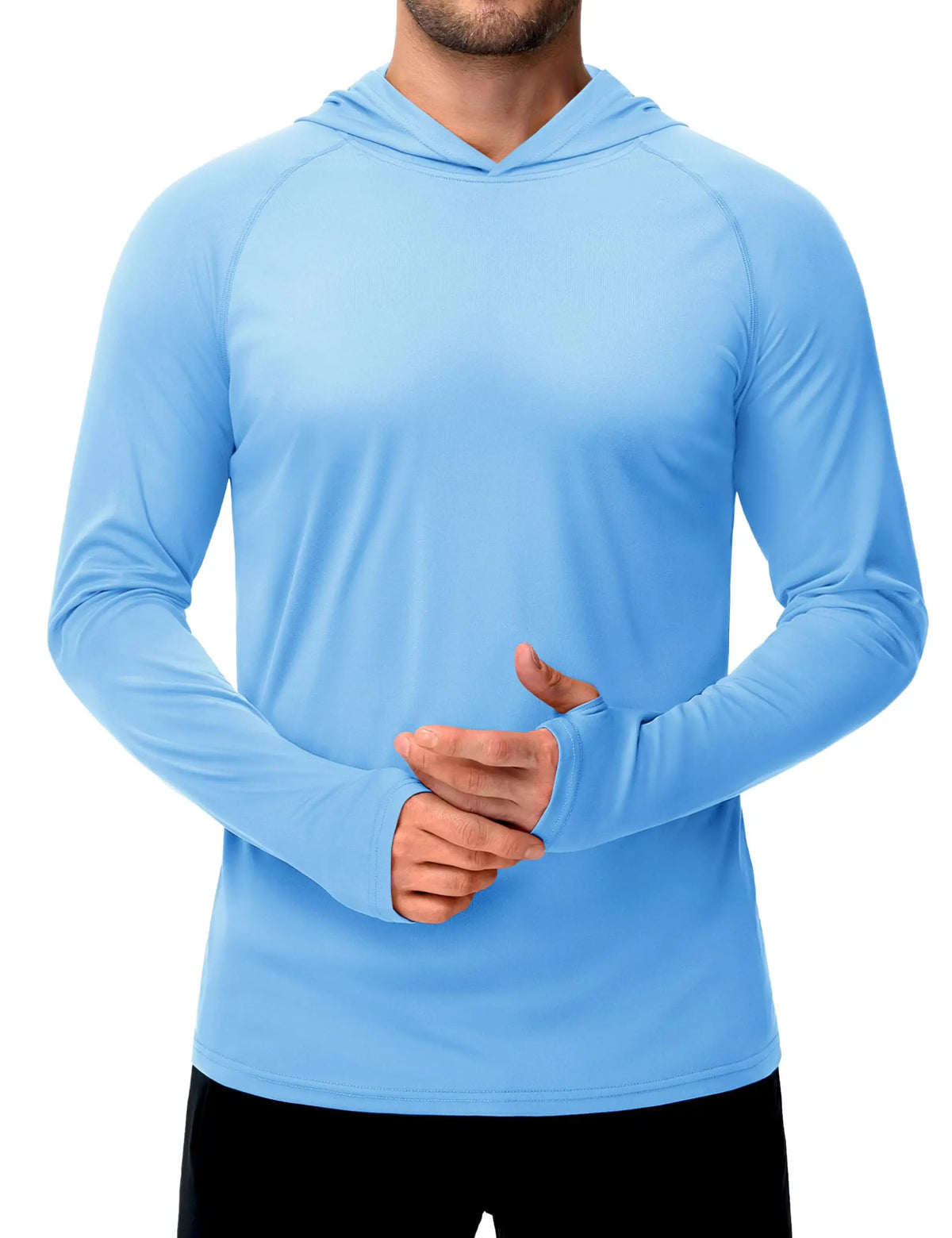 TACVASEN Sun Protection T-Shirts Mens Long Sleeve Hoodie Casual UV-Proof T-Shirts Breathable Lightweight Quick Dry T-Shirts Male