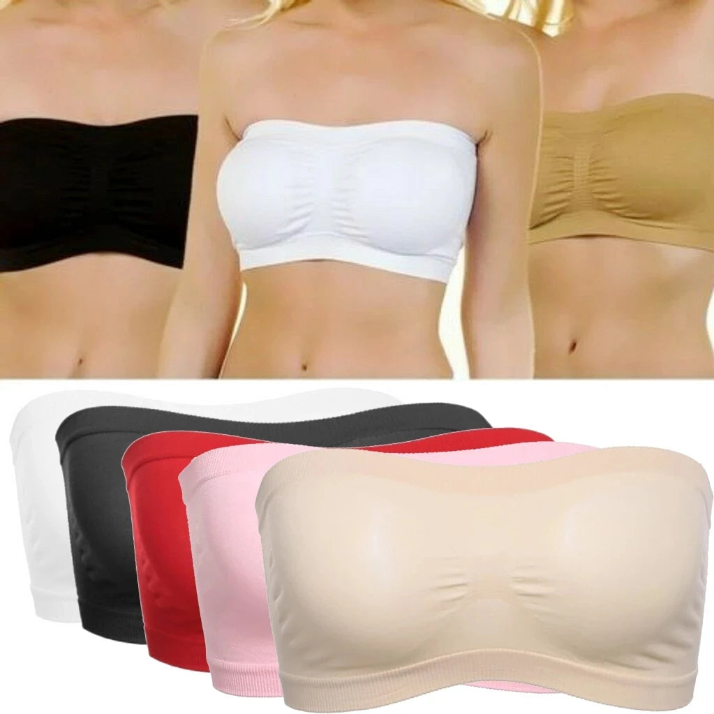 Strapless Tube Bra - Breathable Mesh Wireless Bra for Women | Summer Crop Top Bralette