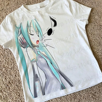 Emo Star Girl Y2k Tops Woman Clothing 90s Vintage Clothes for Women Gothic T-shirt Women's Cropped Graphic Tees Y2k Top Kpop