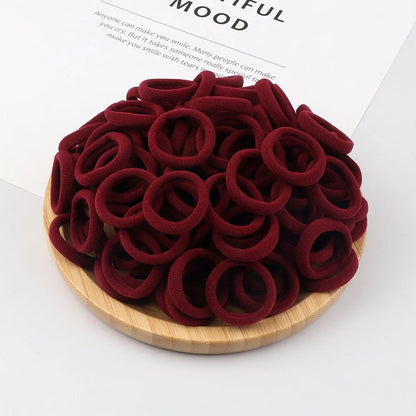 20/30/50/100/200pcs Colorful Hairband Black Grey Rubber Band Nylon Hair Elastic Ponytail Hairstyle Scrunchies Hair Accessories