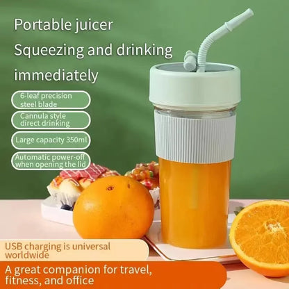 Portable Electric Juicer - Mini Wireless Blender for Smoothies and Juice Extraction