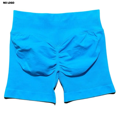 Women Sports Shorts - Low Waist Elastic Band Gym Biker Scrunch Fitness 4.5''