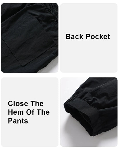 CHRLCK Men's Water-repellenHiking Pants Quick Drying Fashion Cargo Pants Breathable Trousers Fishing Camping Outdoor Sport Pants