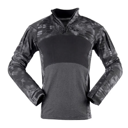 Tactical Cotton Shirt - Multicam Camo Military Combat Tee | Lightweight Moisture Wicking