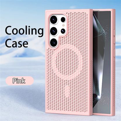 Magnetic For Magsafe Heat Dissipation Phone Case For Samsung S26 S25 S24 S23 Ultra S22 Plus FE Luxury Shockproof Protector Cover