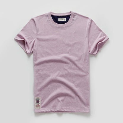Men's T-shirt Cotton Solid Color t shirt Men Causal O-neck Basic Tshirt Male High Quality Classical Tops