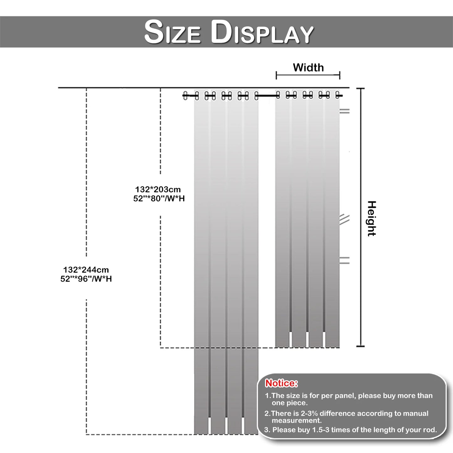 Blackout Door Curtains | Thermal Insulated Eyelet Curtain Panel - Privacy & Noise Reducing