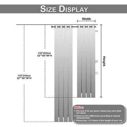 Blackout Door Curtains | Thermal Insulated Eyelet Curtain Panel - Privacy & Noise Reducing