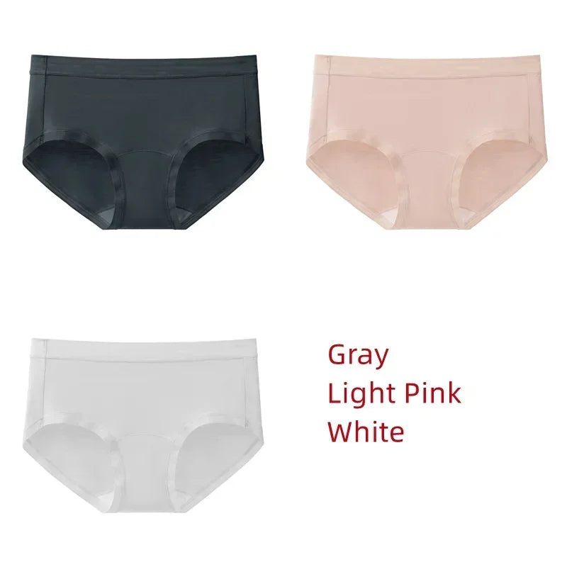 3Pcs Modal Women's Panties Lengthened Inner Crotch Female Briefs Underwear Underpants M-XXL 7A Level Antibacterial Sexy Soft Fit