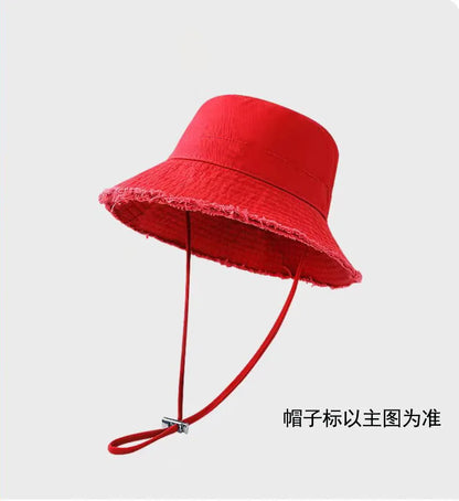 1pc Solid Color Vacation Bucket Caps with Large Eaves for Women Men,spring and Summer Outdoor Providing Sun Protectionsuitable