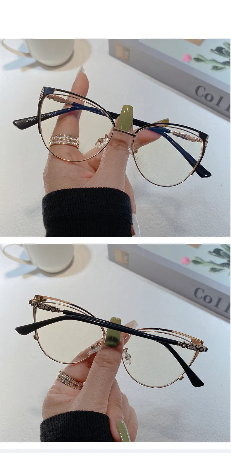 Photochromic Reading Glasses – Retro Cat Eye Frames With Blue Light Protection
