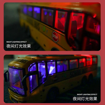 Remote Control Tour Bus - Electric School City Model with Lights for Kids - ZOOMNSTORE